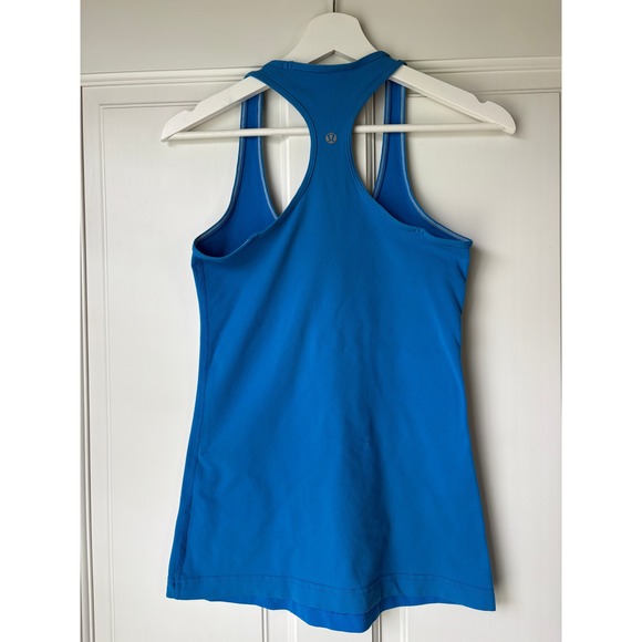 Lululemon Tops - Lululemon Cool Racerback Tank Top Size 4 Blue Yoga Gym Activewear